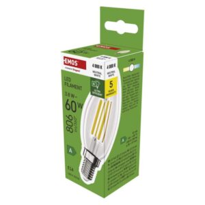 LED žárovka Filament svíčka A CLASS / E14 / 3